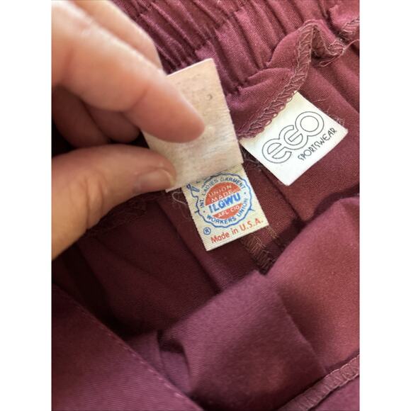 Ego Womens VTG 70s Culottes 14 Pleated Wide Leg Pants Cropped Retro High Rise - Picture 5 of 10